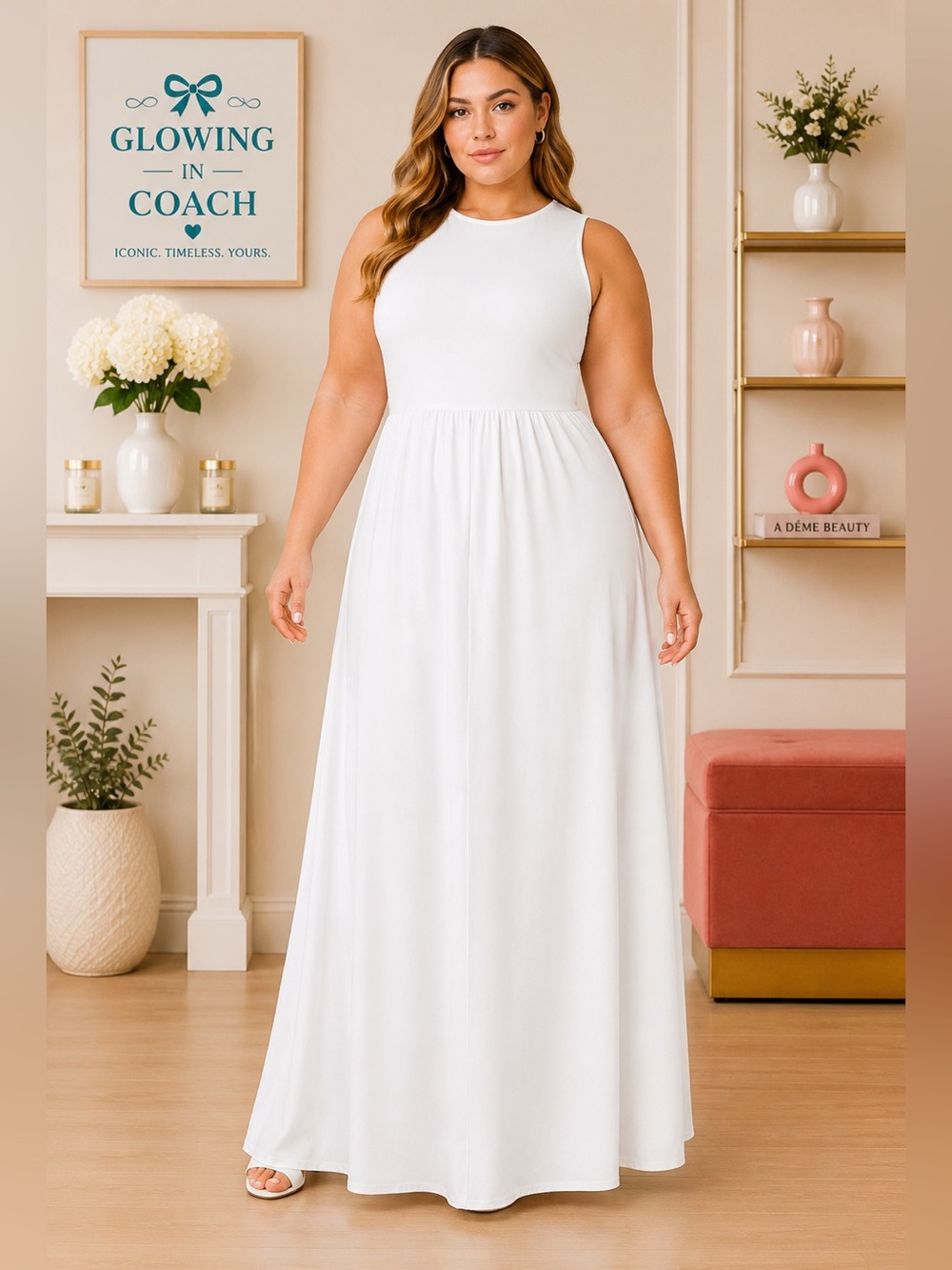 Halara Breezeful White Overlay Wide Leg Jumpsuit | Size Large